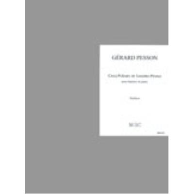 Partitions classique LEMOINE PESSON GERARD - POEMES DE SANDRO PENNA (5) - BARYTON, PIANO Baryton, piano