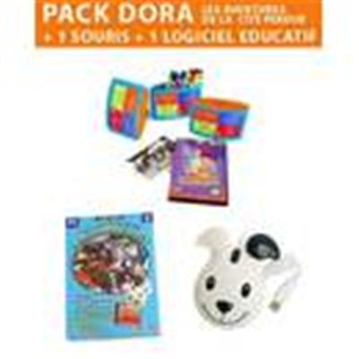 Pack Dora : Les Aventures De La Cité Perdue + 1 Souris + 1 Logiciel Éducatif