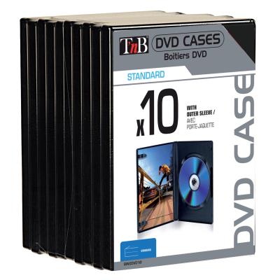 Boitier rangement dvd injecte x10 noir - TNB