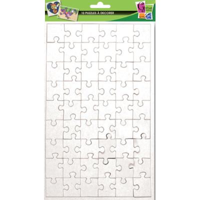 10 puzzles de 54 pièces à décorer - 24 x 16 cm
