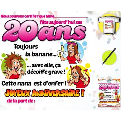 Tee Shirt Anniversaire Ans Femme Accessoire De Deguisement Achat Prix Fnac