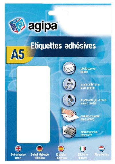 Agipa - Etiquette Adhesifs A5 19,4x32 - Etui 640