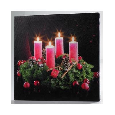 Tableau à LED ''Couronne de L'Avent''