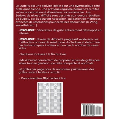 Sudoku Pour Adulte Moyen: 200 Différents Sudoku 9x9 Moyen Pour les Adultes  et Pour Tout le Monde avec Solutions (French Edition)