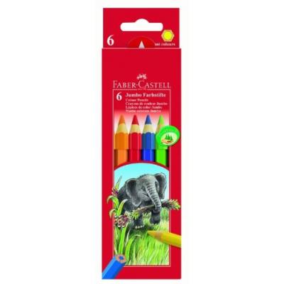 Faber-Castell 111206 Crayons De Couleur Jumbo Étui En Carton