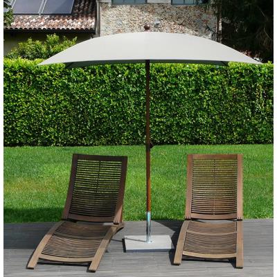 Parasol carré centré coloris Taupe - Dim : H 250 x D 200 x 200/4cm-PEGANE-