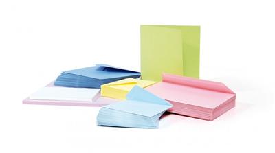 Paquet de 25 cartes simples Pollen 135x135mm Bleu 210g