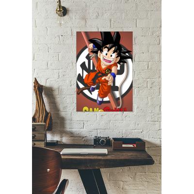 Cadre déco en plexiglas 21cm x 29.7cm épais. 3mm dragon ball kid san goku