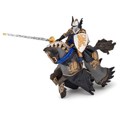Figurine prince noir au dragon et son cheval papo