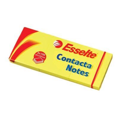 Esselte contacta 83012 pack de 3 blocs-notes jaune
