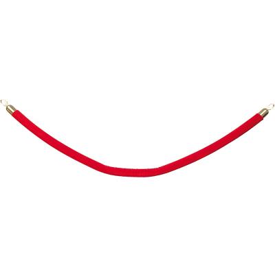 Corde rouge en velours pour poteaux d'accueil or 1,5m