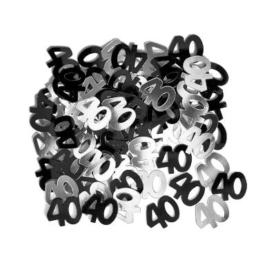 Confettis de table 40 ans noirs (14gr)