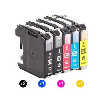 Pack 4 Cartuchos 4 Cartuchos De Tinta Negra Compatibles BLC223B | Para Brother MFC-J4420DW, J4620DW, J4625DW Y Más | Alta Capacidad Cartones Para Monedas