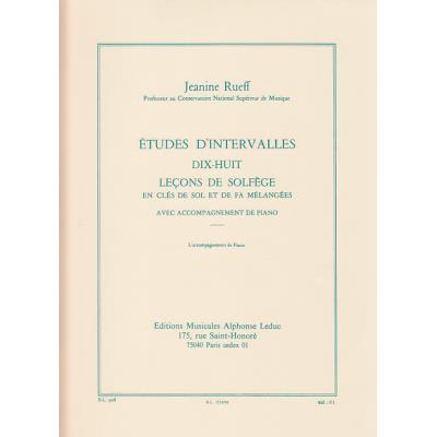Méthodes et pédagogie LEDUC RUEFF J. - ETUDES D INTERVALLES Formation musicale - solfège