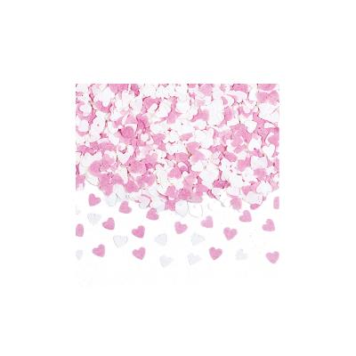 Confettis De Table Mini Coeurs Couleur Rose et Blanc