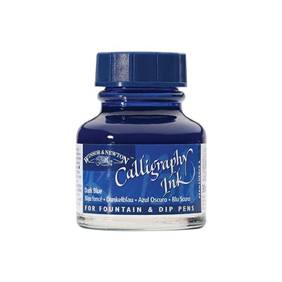 Winsor & Newton Bouteille d'encre pour calligraphie 30ml - Bleu Foncé