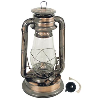 Générique 299 lampe tempête acier bronze vieilli vernie