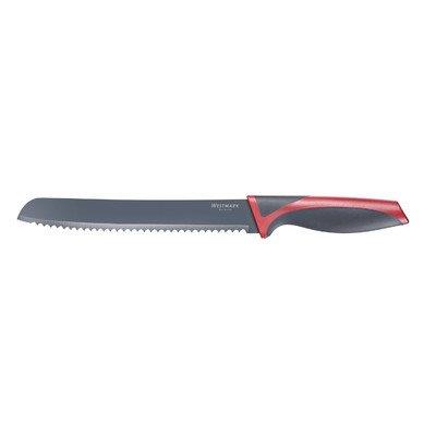 Westmark 14552280 couteau à pain avec protection de lame pp/inox/tpe noir/rouge 32,7 x 3,6 x 2 cm