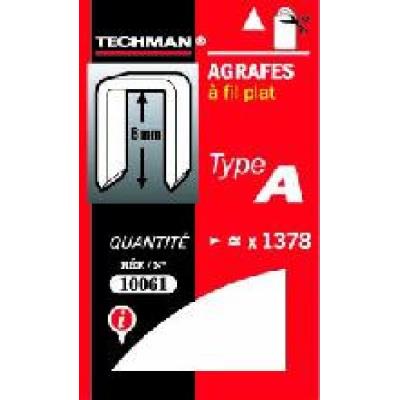 Techman - Agrafes 8 mm - type A