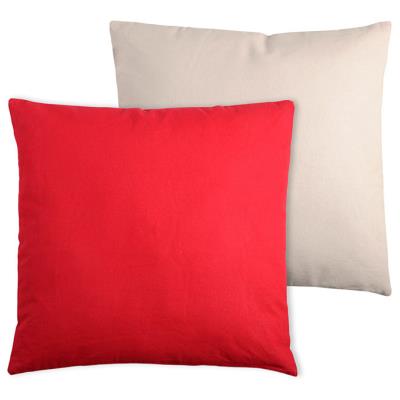 Coussin dÃ©houssable rÃ©versible bicolore 100% coton 50x50cm DUO