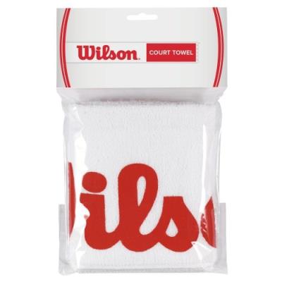 Wilson wrz540000 court towel serviette blanc rouge