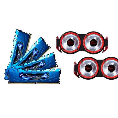 G.Skill Mémoire pour ordinateur de bureau - F4-3400C16Q-16GRBD - 16GB Ripjaws 4 3400MHz PC4-27200 CL16 Quad Channel kit (4x4GB) Blue with 2 Active Fans