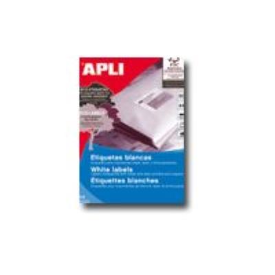 APLI PAPER Apli &eacute;tiquettes blanches permanentes 70,0 x 37,0 mm 500 feuilles
