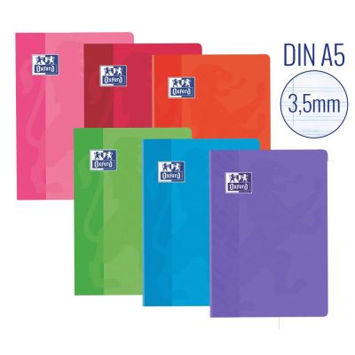 Cahier Oxford A5 - 48 feuilles guide-lignes 3,5