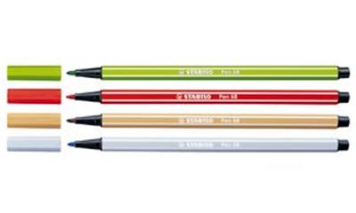 STABILO - feutre Pen 68, épaisseur de mine: 1,0 mm, gris foncé