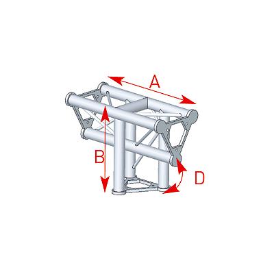 ASD 57ASD34 / Angle 3 départs 90Â° vertical lg 0m40 x 0m55