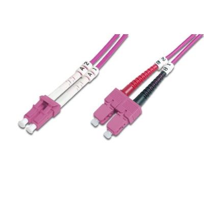 Digitus câble fibre optique duplex 50 125 om4 sc lc violet 10 m