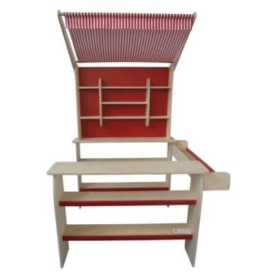 Nemmer - jeu d'imitation - marchande en bois vide 72 x 68 x 105 cm