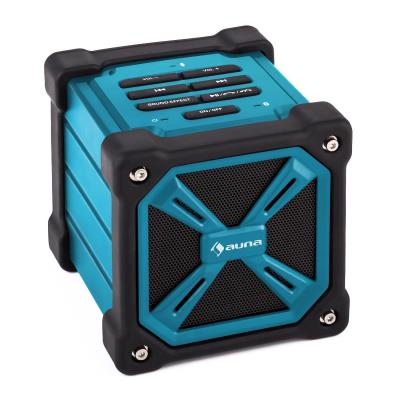 auna TRK-861 Enceinte Bluetooth portable forme cubique avec batterie -bleue