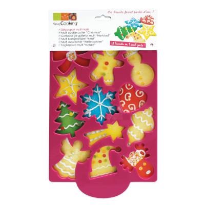 Plaque découpoirs 12 en 1 - Noël - Scrapcooking