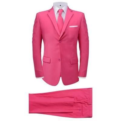 vidaXL Costume pour hommes avec cravate 2 pièces Rose Taille 50