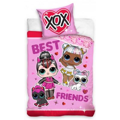 LOL Surprise XOX - Parure de Lit Enfant - Housse de Couette Coton