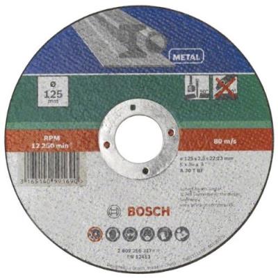 Bosch 2609256317 Disque à Tronçonner à Moyeu Déporté Pour Métaux Diamètre 125 Mm Diamètre D'Alésage 22/23 Epaisseur 2,5 Mm