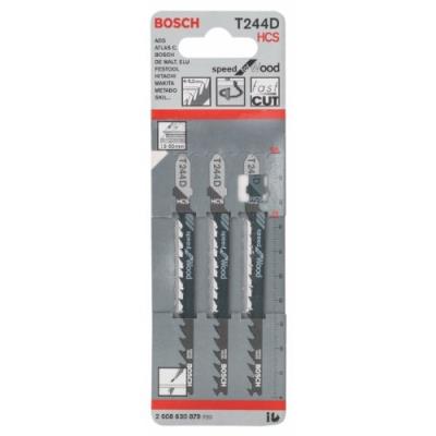 Bosch 2608630879 Lot De 3 Lames pour Scie Sauteuse T 244 D