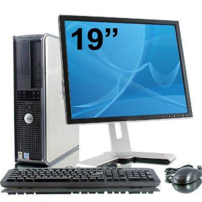 Ordinateur Dell Optiplex 380 Desktop + Ecran 19'' - Gris - Intel Core 2 Duo E7500 / 2.93 GHz - RAM 2 Go - HDD 160 Go - DVD - Gigabit Ethernet - Window