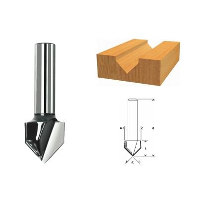 Bosch 2608628406 Fraise à Rainurer Droit En V 8 Mm, D1 11 Mm, L 14 Mm, G 45 Mm, 60°, 1 Pièce