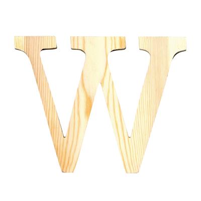 Lettre W - Hauteur 11,5 cm - Bois découpé