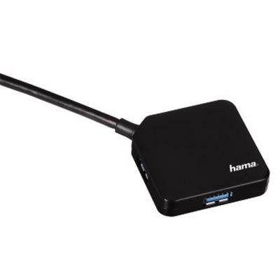 Hama-hub usb 3.0, 4 ports, alimenté par bus, noir