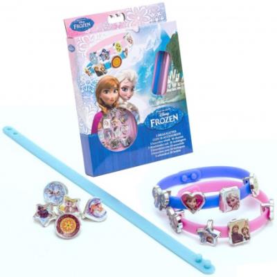 Disney - La Reine des Neiges - 3 Bracelets avec 18 Breloques