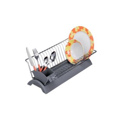 Zeller 24889 égouttoir à vaisselle en plastique et métal chromé 42 x 22 x 14 cm (gris)