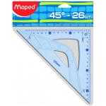 Équerre 60° GRAPH’IT 30cm - Acrylique Transparent Anti-Taches Pour Dessin Précision