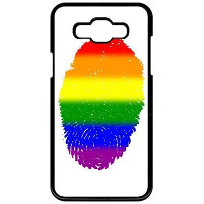 Coque samsung galaxy grand 3 empreinte digitale drapeau gay pride