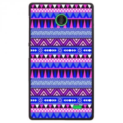 Coque rigide pour Nokia X avec impression Motifs aztèque bleu et violet