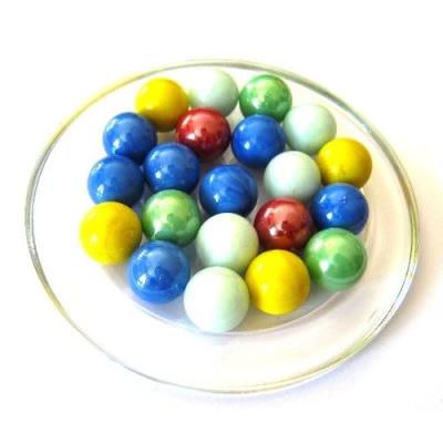 25 Billes en verre Perle - Jeu de Plein Air et de cours de récréation