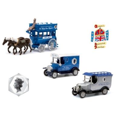 CORGI (1/76 ÈME) - CDJ1003 - VÉHICULE MINIATURE ET CIRCUIT - DIAMOND JUBILÉE - 3 PIÈCE LIMITED EDITION SET
