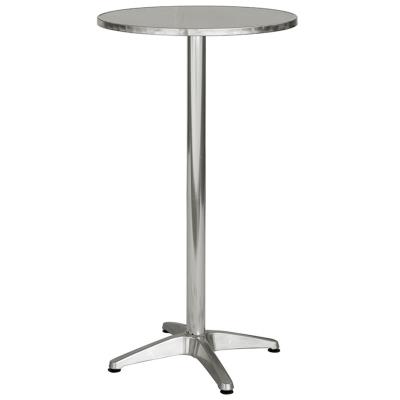 Table haute mange debout avec plateau en acier - Dim : H 110 x Ø 60 cm